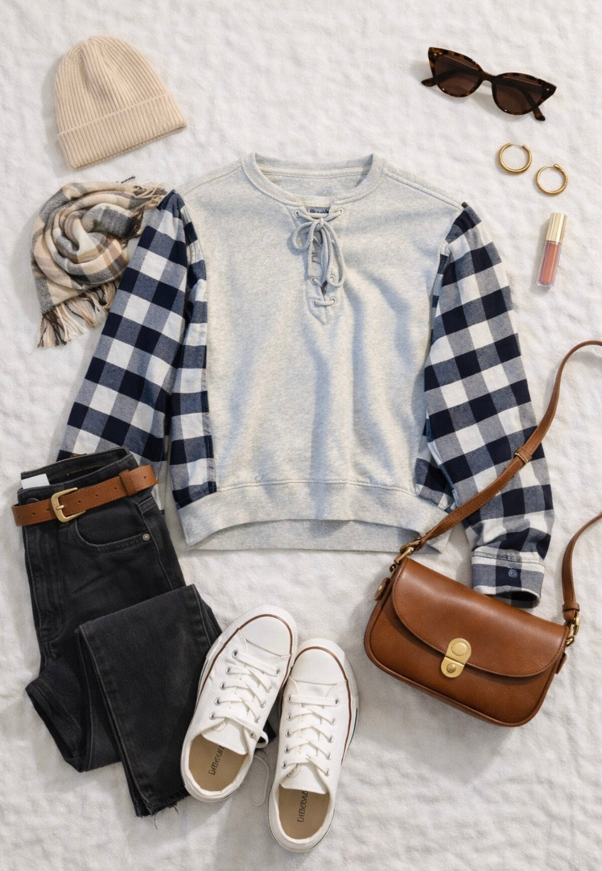 Sweatshirt – Gingham Sleeve Edition