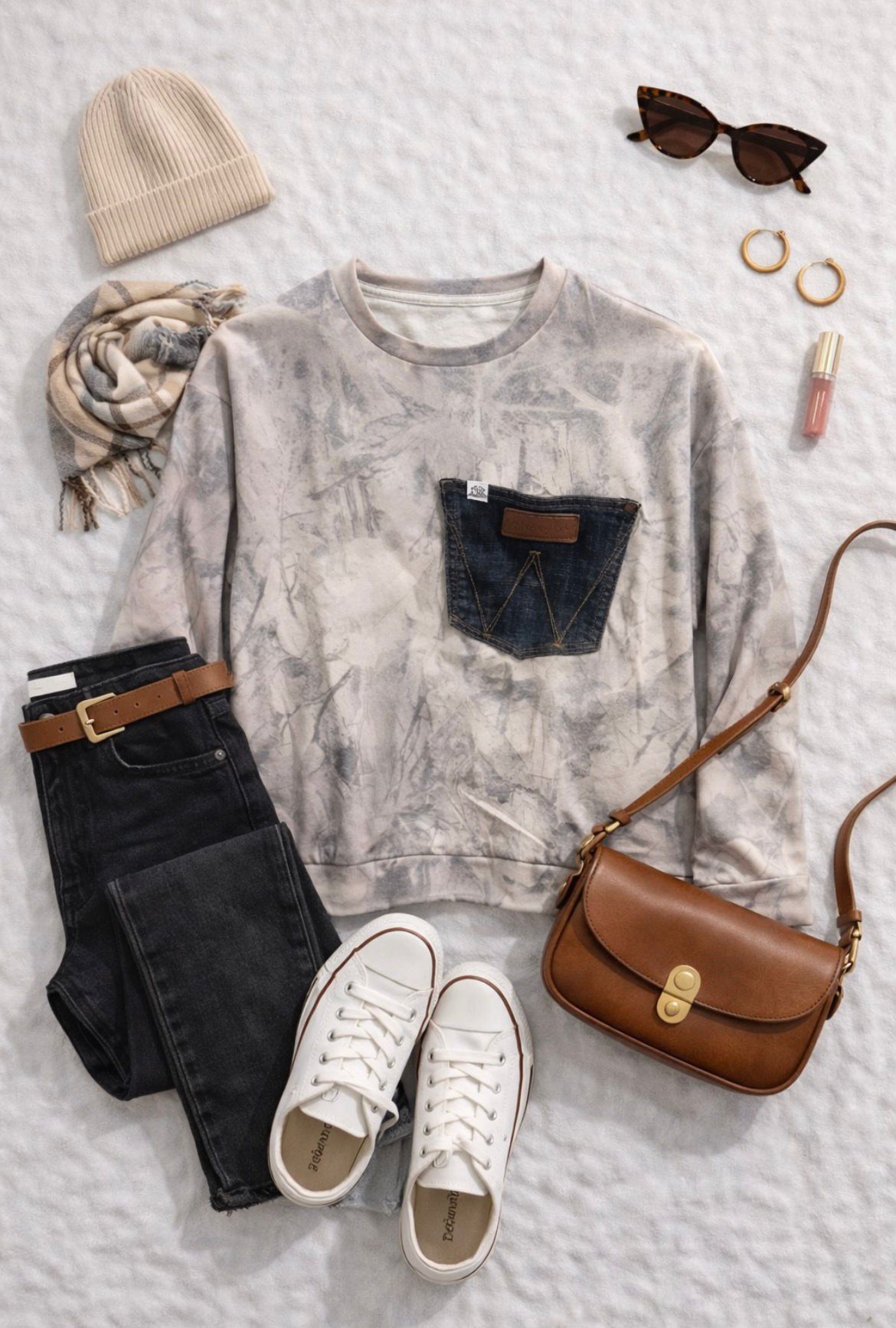 Earthwash Denim Pocket Crew