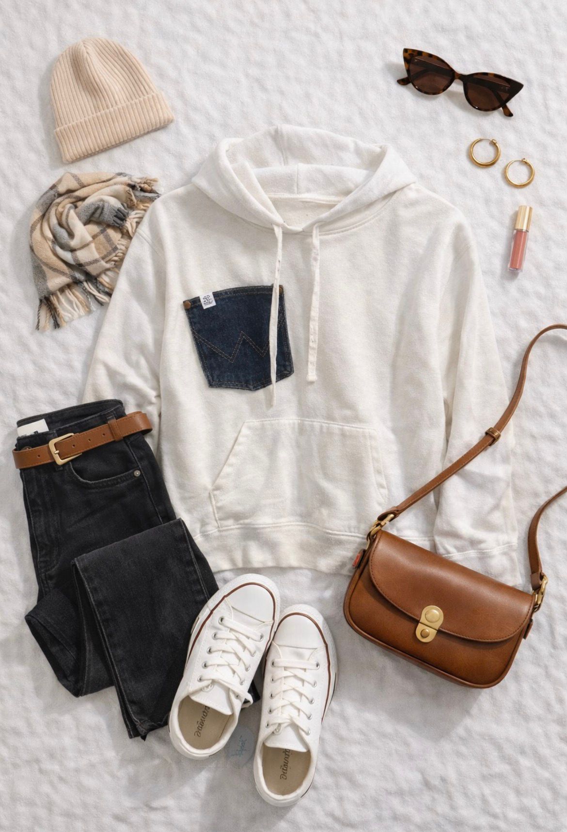Everyday Denim Pocket Hoodie