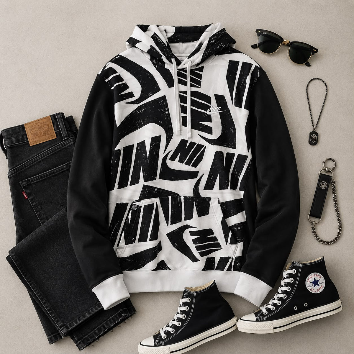Monochrome Motion Hoodie