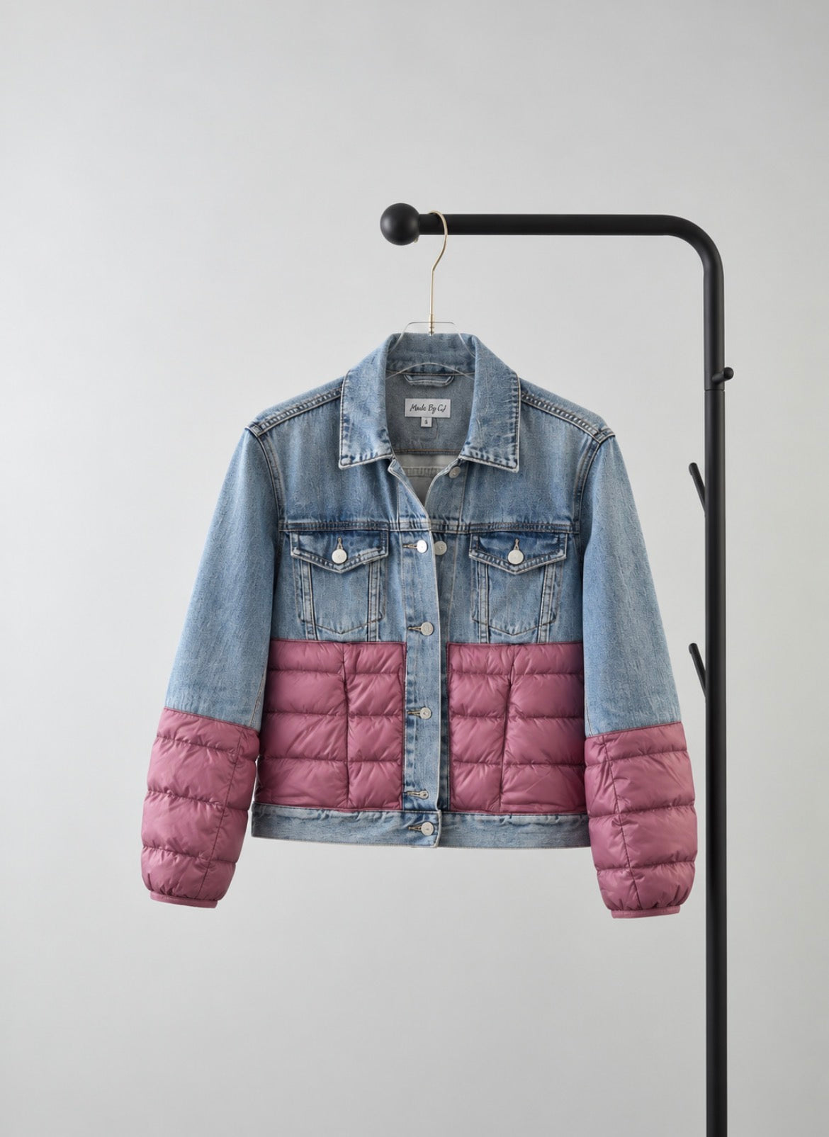 Denim Jacket – Mauve Puffer