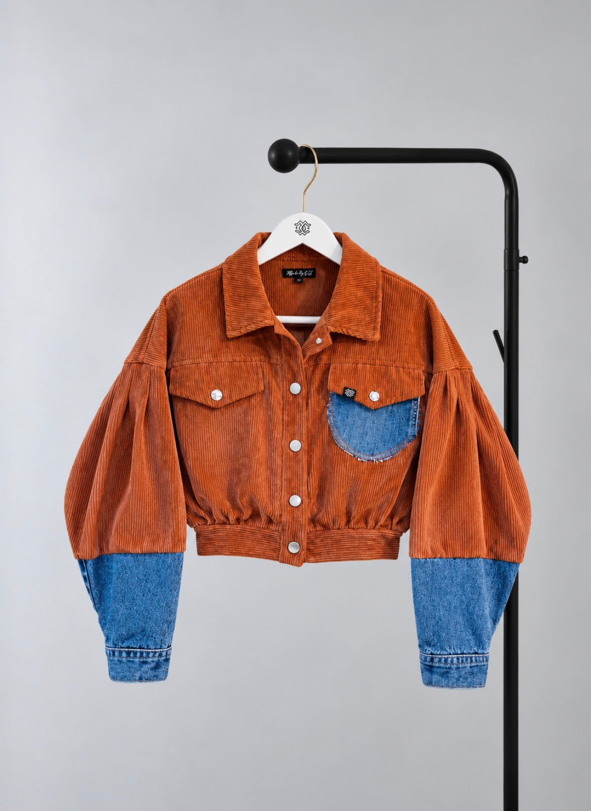 Corduroy Jacket – Rust & Denim Contras