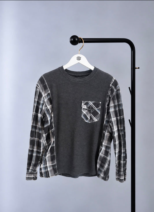 Midnight Plaid Contrast Pullover