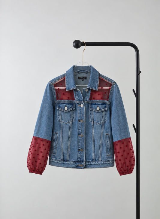 Denim Jacket – Ruby Dot Mesh
