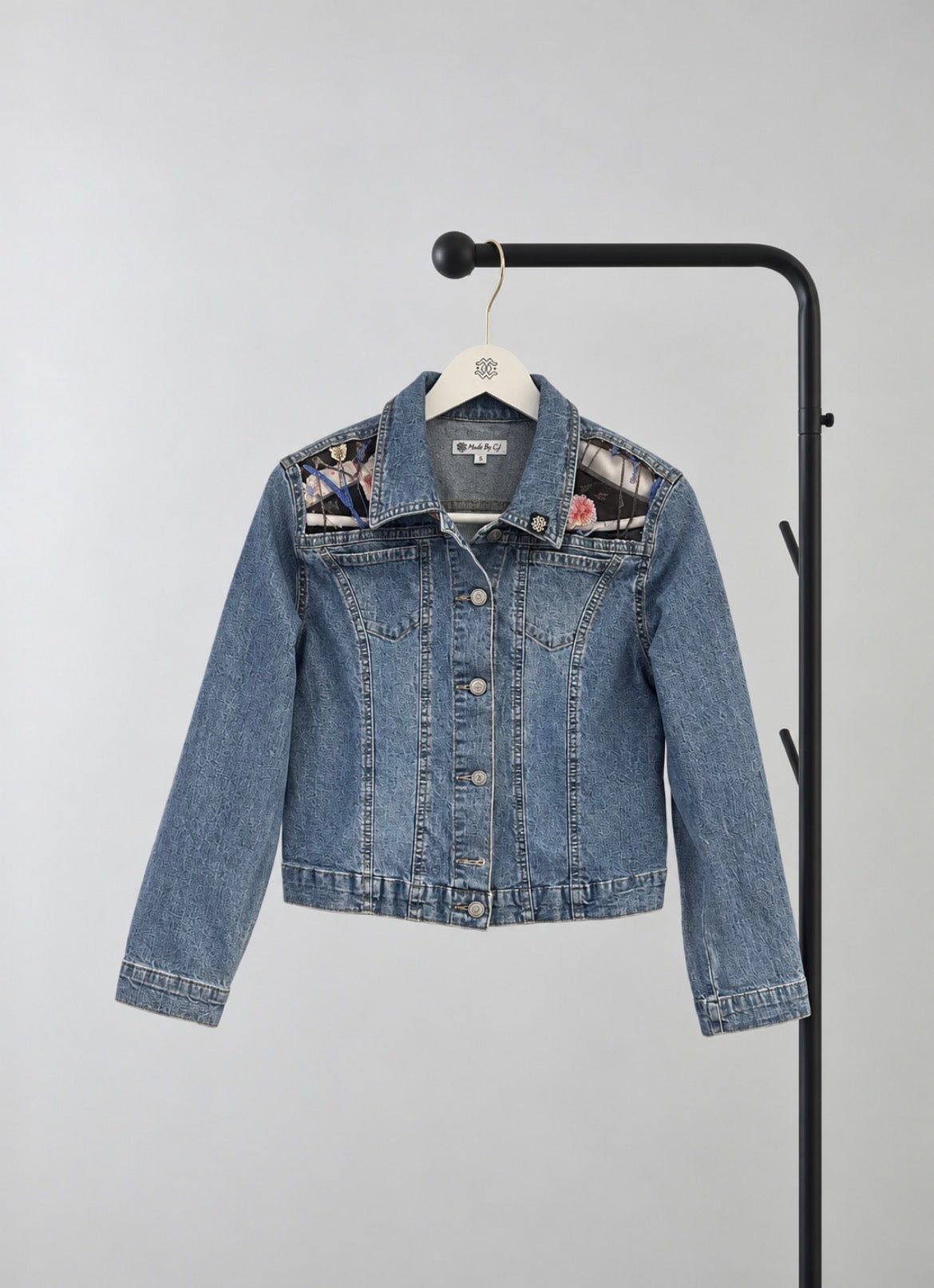 Denim Jacket – Floral & Satin Lined Edition