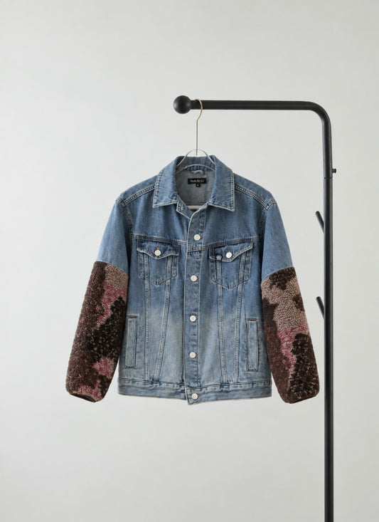 Fleece Sleeve Trucker Jacket