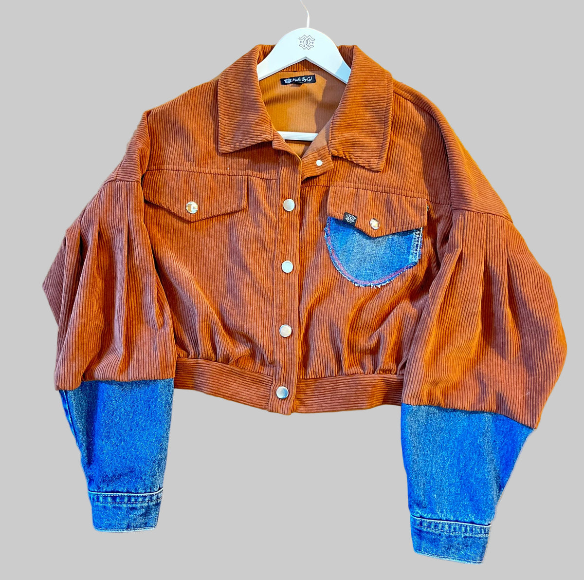 Corduroy Jacket – Rust & Denim Contras