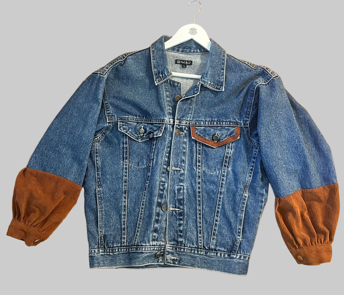 Denim Jacket – Rust Corduroy Cuff Edition