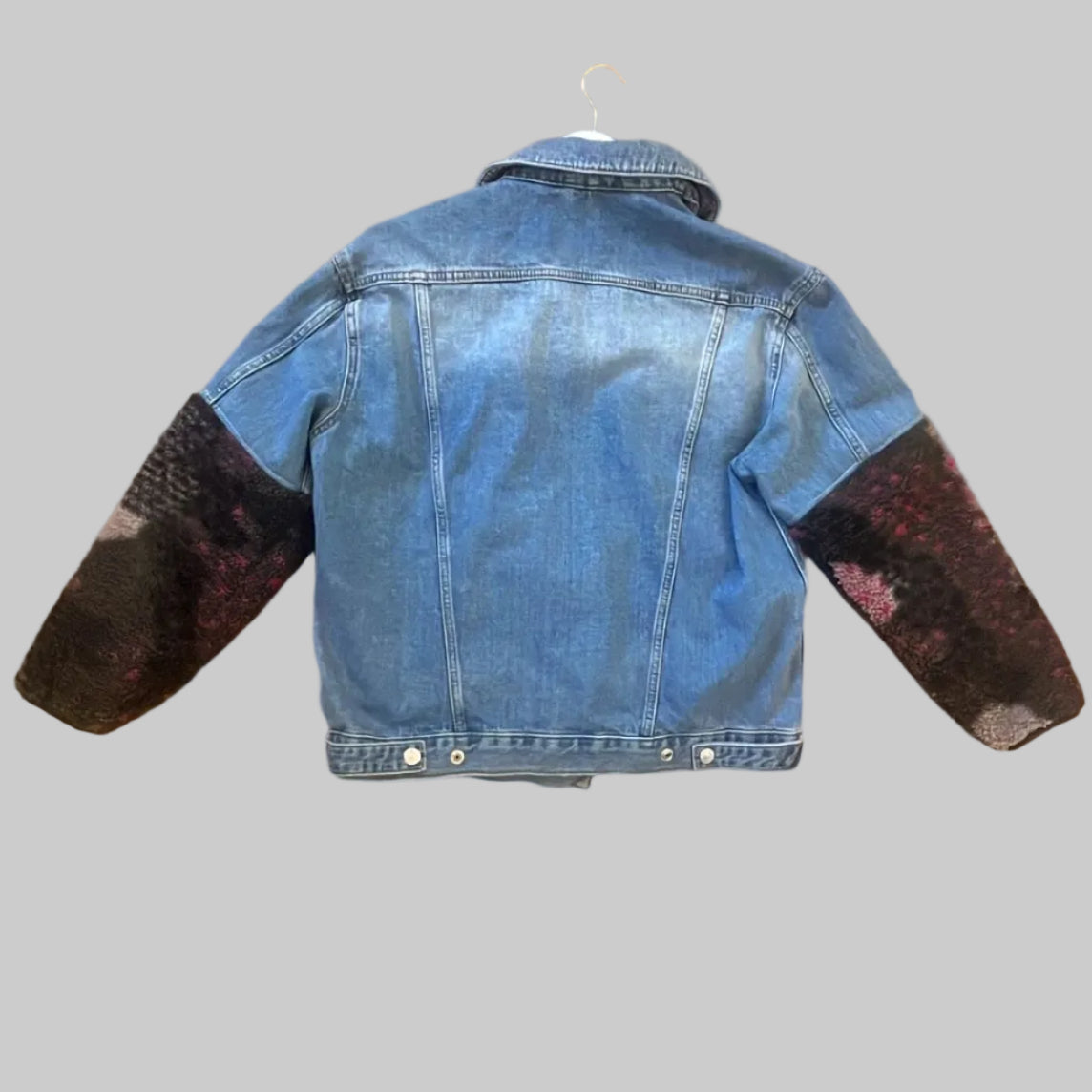Fleece Sleeve Trucker Jacket