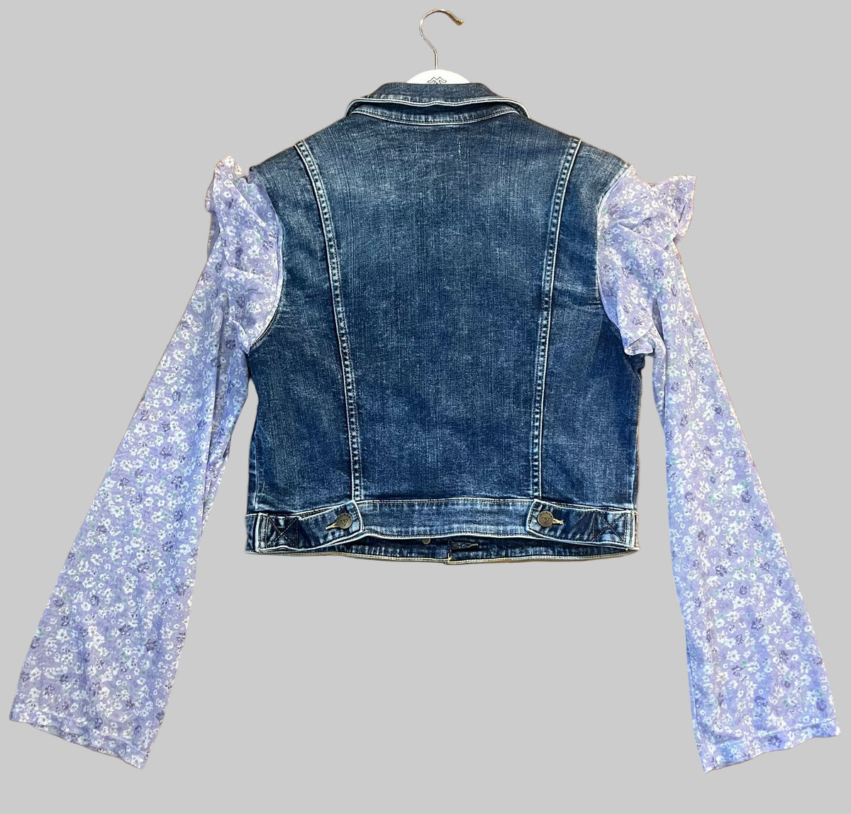 Denim Jacket – Lavender Floral Edition