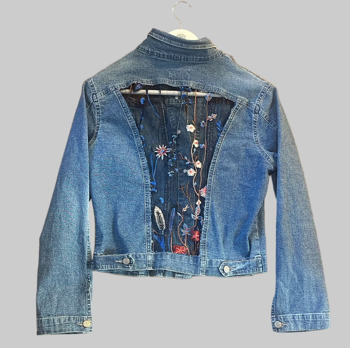 Denim Jacket – Floral & Satin Lined Edition