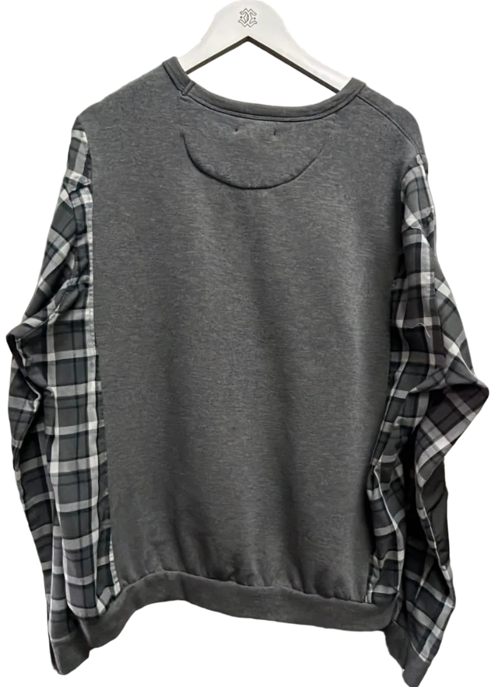 Grey-wood Plaid Pullover