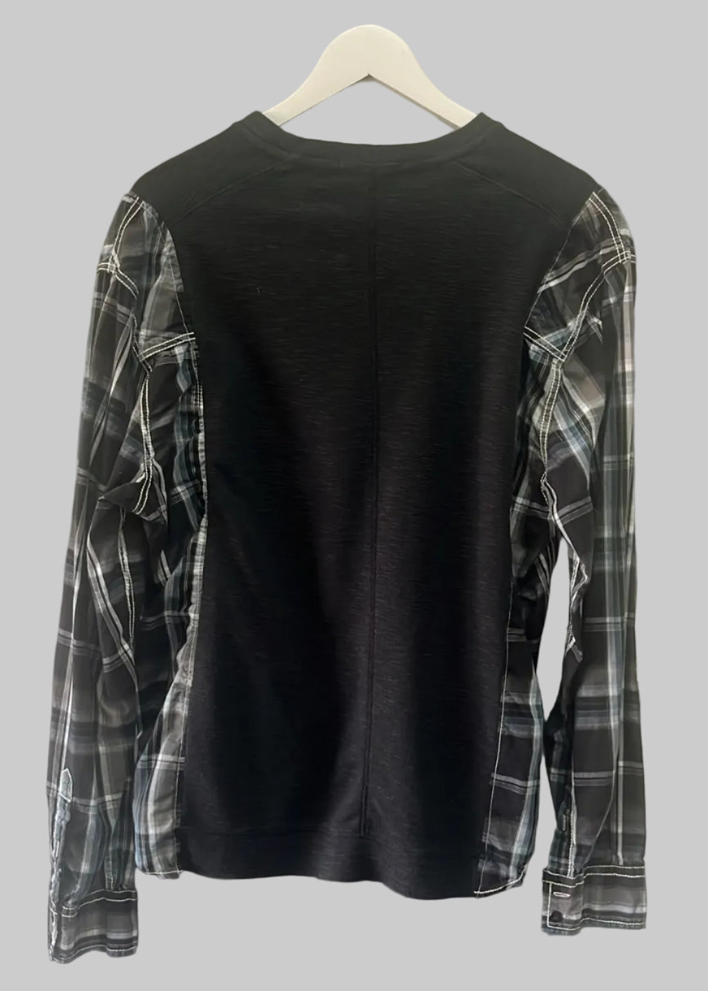 Midnight Plaid Contrast Pullover